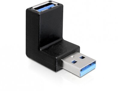 Delock Adapter USB 3.0 male-female angled 90° vertical