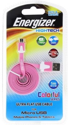 Energizer Kábel lapos Micro USB Pink