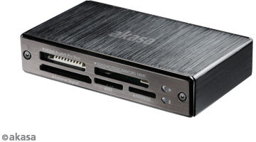 Akasa AK-CR-06BK USB 3.0, 5 portos kártyaolvasó, fekete