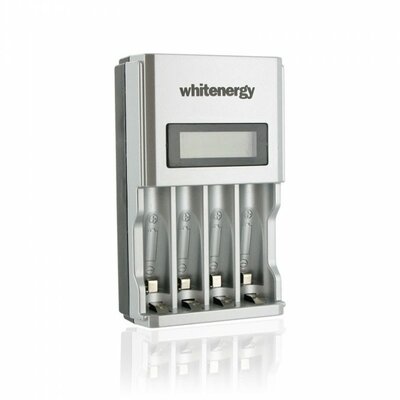 Whitenergy 4AA/4AAA 1800mA gyors töltő LCD
