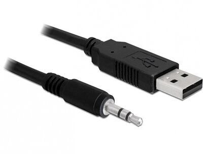 Delock 83115 USB 2.0 apa > soros-TTL 3,5mm sztereo jack konverter - 1,8m (5V)