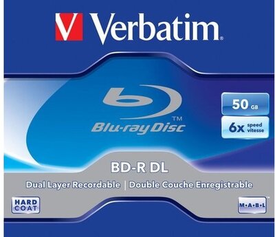 Verbatim 43748 BD-R DL Blu-ray lemez tokban 1 / db