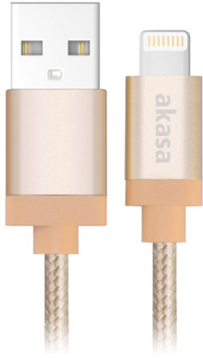 Akasa AK-CBUB31-10GL USB 3.0 M - Lightning M Adatkábel 1m Narancssárga