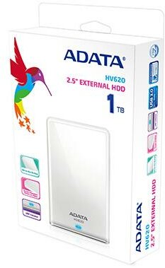 HDD Adata HV620S 2.5" 1TB USB3, Stylish, White