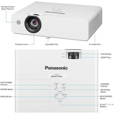 Projector Panasonic PT-LB383 XGA, 3800 ANSI lm,