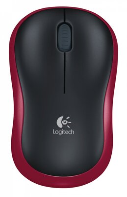 Logitech M185 Vezeték Nélküli Egér Piros-Fekete