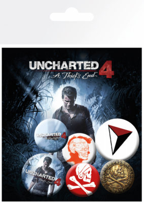 Uncharted 4 kitűzőcsomag (6 db)