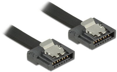 Delock 83841 SATA FLEXI Kábel 6 Gb/s 50 cm (apa-apa) - Fekete