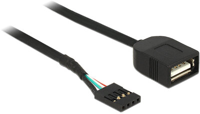 Delock 83825 USB tűfejes - USB 2.0 A (anya - anya) Kábel 40 cm