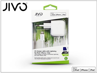 Apple JIVO-001 iPhone Lightning hálózati töltő - Fehér