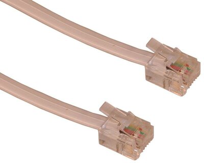 Sandberg Telephone RJ11-RJ11 Telefonkábel 1.8 M - Fehér