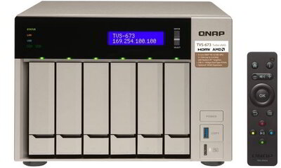 Qnap TVS-673-8G NAS + 60TB HDD
