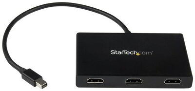Startech MSTMDP123HD mini DisplayPort v1.2 - 3x HDMI aktív Adapter Fekete