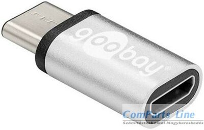 Goobay 56636 USB 2.0 micro-B M Adapter - Ezüst