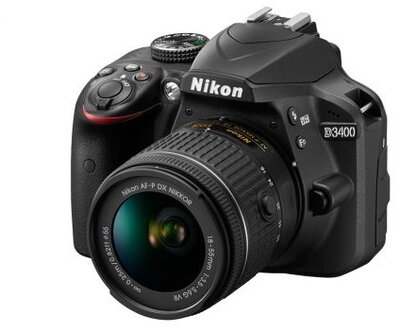 NIKON D3400 Digitális Fényképezőgép + AF-P 18-55 VR Kit - Fekete