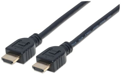 Manhattan 353922 HDMI/HDMI V2.0 monitor kábel 1m Fekete