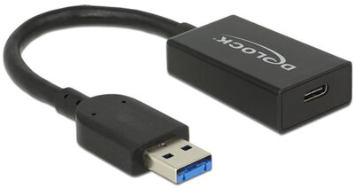 Delock 65698 USB 3.1 Type-A apa - Type-C anya kábel 15 cm - Fekete