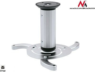 Maclean MC-515 Quality Ceiling Projector Mount Bracket Universal Silver Max 10KG