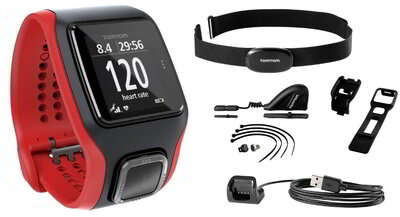 TomTom Multi-Sport Cardio HR CSS GPS Okosóra - Fekete/Piros + Külső szenzorok