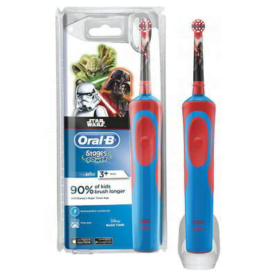 Braun Oral-B D12 Star Wars elektromos fogkefe 3+ éves gyerekeknek + fogkrém 75ml