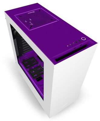 NZXT S340 Window Számítógépház - Matt Fehér/Lila