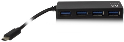 Ewent EW1135 USB 3.1 HUB (4 port) Fekete