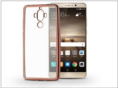 Haffner Jelly Electro Huawei Mate 9 Szilikon Tok - Átlátszó/Rózsaarany