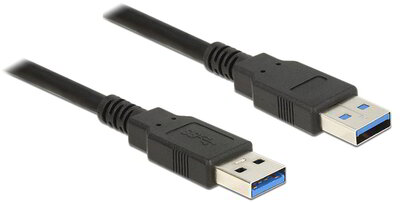 Delock 85063 USB 3.0 Type-A - USB 3.0 Type-A (apa - apa) kábel 3m - Fekete