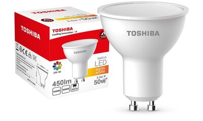 LED Lamp TOSHIBA PAR16 | 5,5W (50W+) 450Lm 3000K 80Ra ND 120D GU10