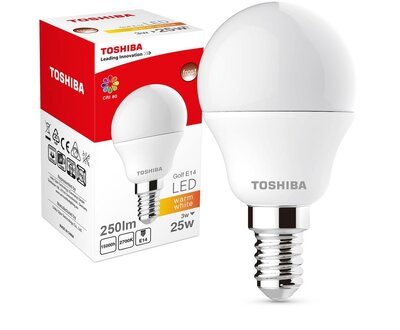 LED Lamp TOSHIBA Golf | 3W (25W) 250Lm 2700K 80Ra ND E14