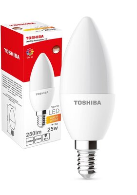 LED Lamp TOSHIBA Candle | 3W (25W) 250Lm 2700K 80Ra ND E14