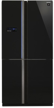 Sharp SJFS810VBK No Frost Alulfagyasztós Hűtőszekrény - Fekete