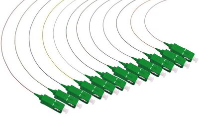 Qoltec 54361 optikai pigtail kábel szett 12x SC/APC SM 2m - ColorMix