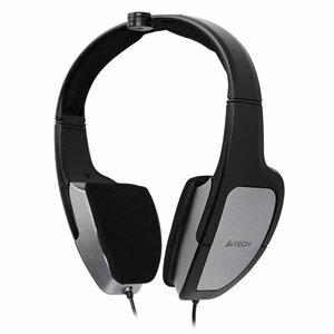 A4TECH (HS-105) iChat Hordozható Fejhallgató (3.5mm Jack, összecsukható, mikrofon) Fekete/Ezüst