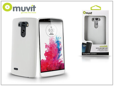 LG G3 S D722 hátlap - Muvit miniGel - fehér