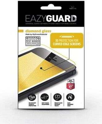 EazyGuard Diamond Glass 3D Samsung G935F Galaxy S7 Edge Edzett gyémántüveg kijelzővédő - Fekete