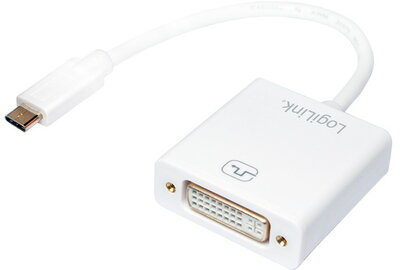 LogiLink UA0245A USB-C 3.1 apa - DVI anya adapter - Fehér