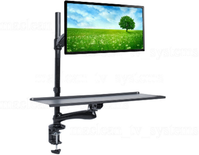 Maclean MC-681 13" - 27" LCD TV/Monitor asztali tartó billentyűzettartóval - fekete