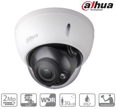 Dahua IPC-HDBW2221R-VFS IP Dome kamera, kültéri, 2MP, 2,7-12mm, H264+