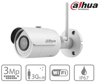 Dahua IPC-HFW1320S-W IP Bullet kamera, kültéri, 3MP, 2,8mm, H264