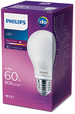 Philips LED izzó 7W 806lm 2700K E27 - Meleg fehér