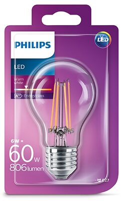 Philips LED izzó 6/60W 806lm 2700K E27 - Meleg fehér