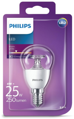 Philips LED Kisgömb izzó 4W 250lm 2700K E14 -Meleg fehér