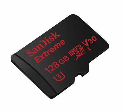 SANDISK 128GB EXTREME PRO microSDXC A1 C10 V30 UHS-I U3 memóriakártya + Adapter