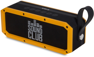 GoClever Sound Club Rugged Bluetooth Hangszóró -Fekete-Sárga