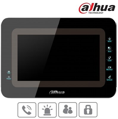 Dahua VTH1500B-S analóg video kaputelefon beltéri egység, 7" LCD, 1x BNC, I/O, 24VDC