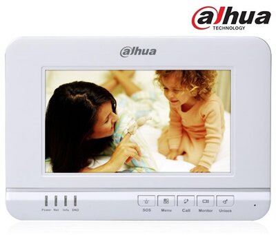 Dahua VTH1500A-S analóg video kaputelefon beltéri egység, 7" LCD, 1x BNC, I/O, 24VDC