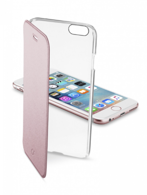 Cellularline Clear Book Iphone 6/6S Tok -Átlátszó -Rózsaszín