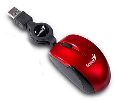 Genius Micro Traveler V2 Notebook Egér - Piros