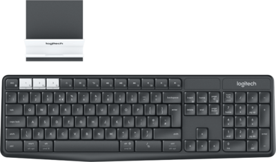 Logitech K375s Multi-Device Wireless Billentyűzet és Állvány Combo - Angol - Fekete